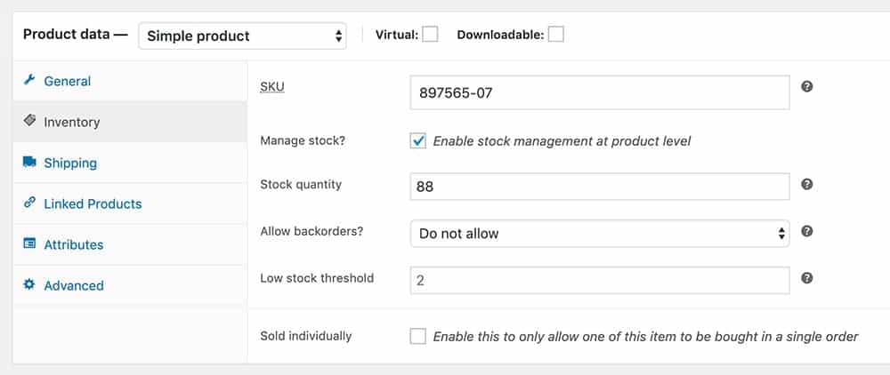 Manage Stock