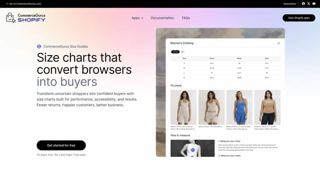 Shopify Size Guide Apps: Your Key to Lower Return Rates - CommerceGurus