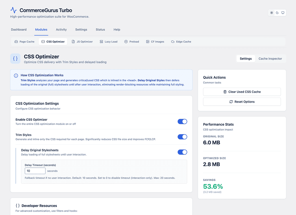 CommerceGurus Turbo - CSS Optimizer