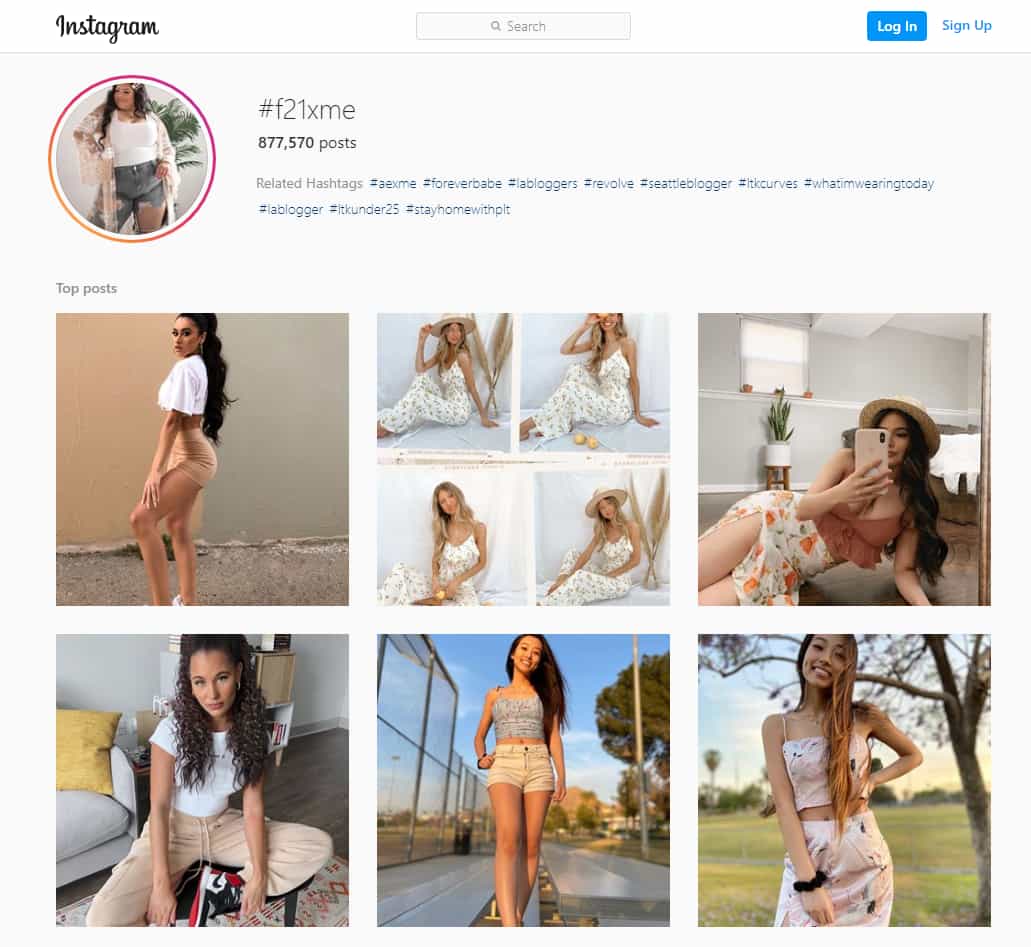 F21xME hashtag on Instagram