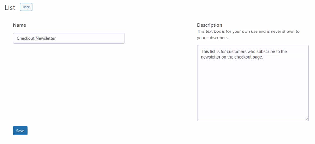 Create a list