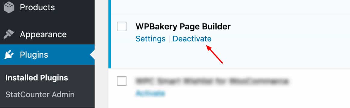 Deactivate Plugins