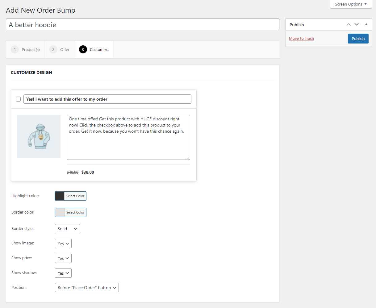 Iconic Sales Booster settings