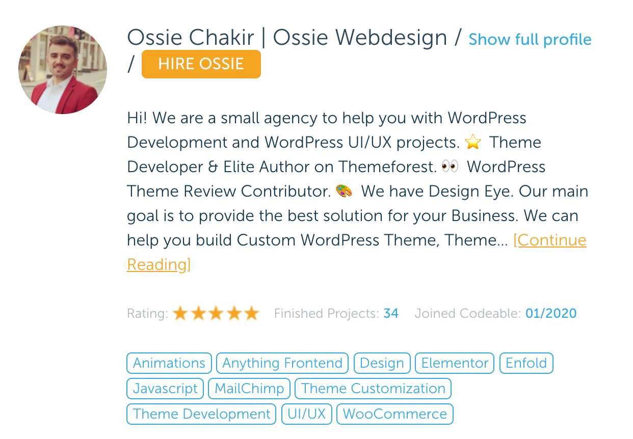 Codeable freelancer