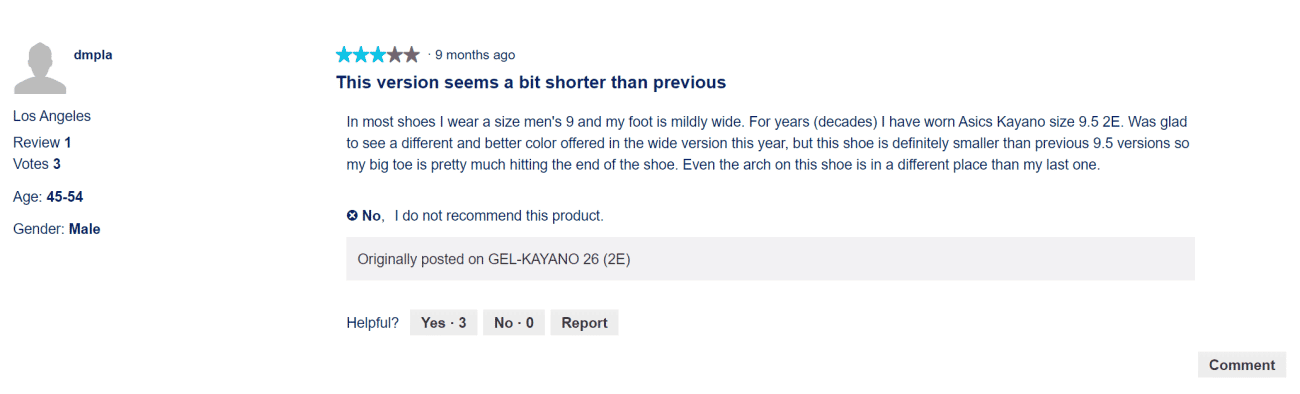 Asics product review