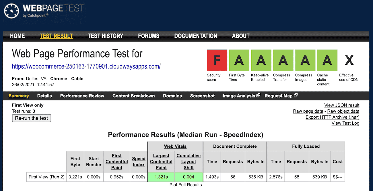 WebPageTest