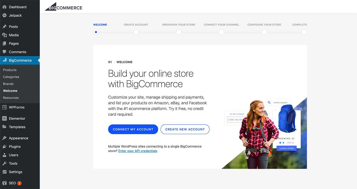 Connect to your BigCommerce account