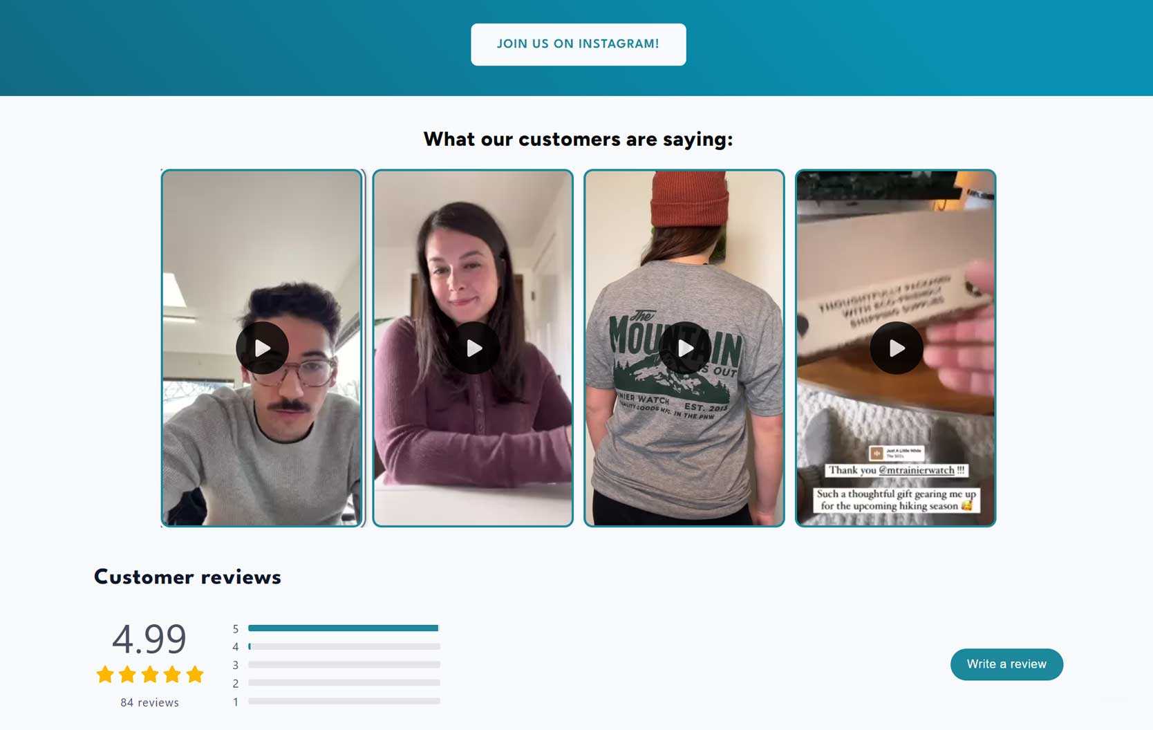 UGC Customer Reviews