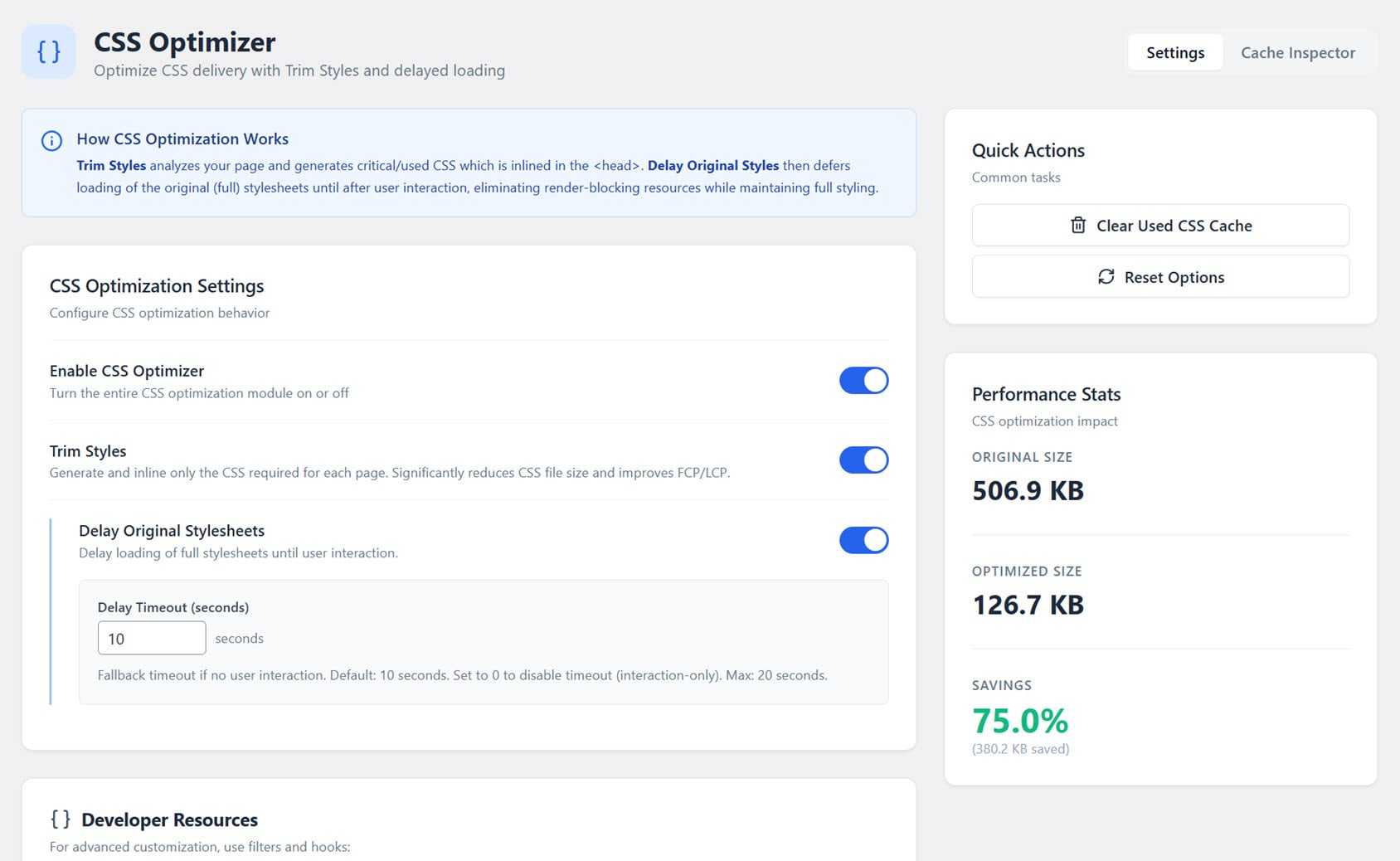 Turbo Plugin CSS Optimizer