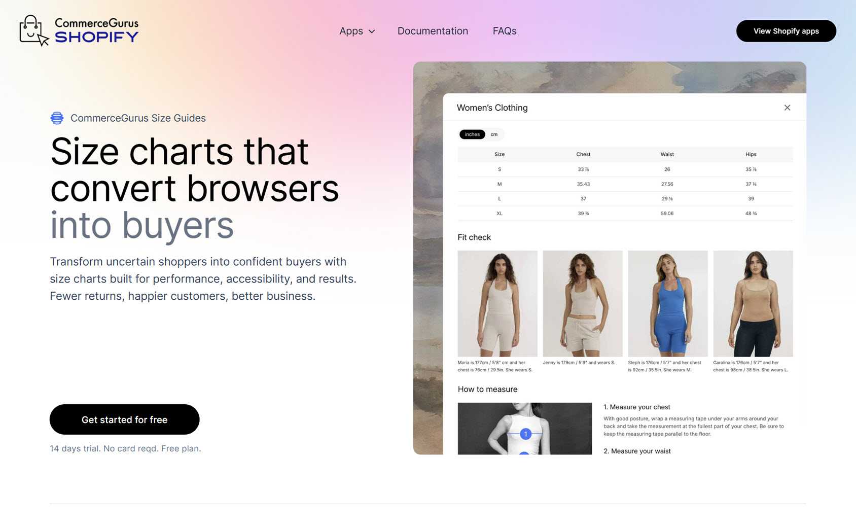 Size Guides App