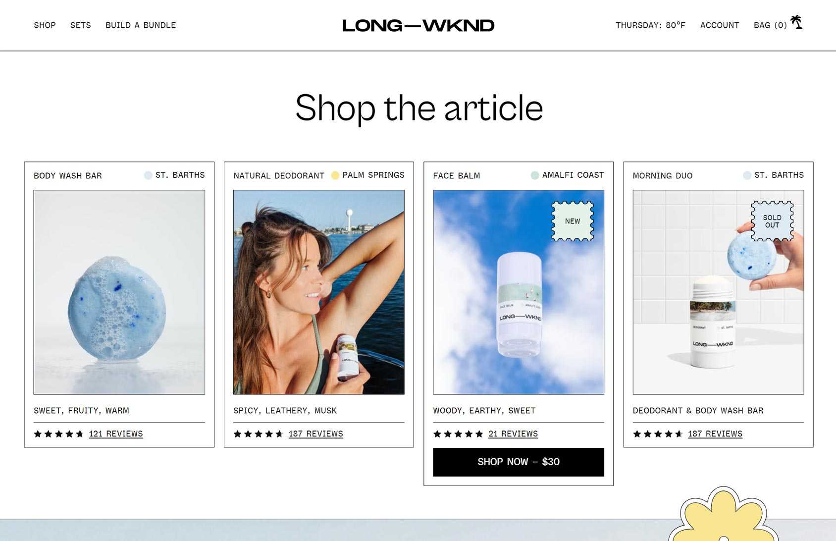 Long Wknd Example eCommerce Store Blog