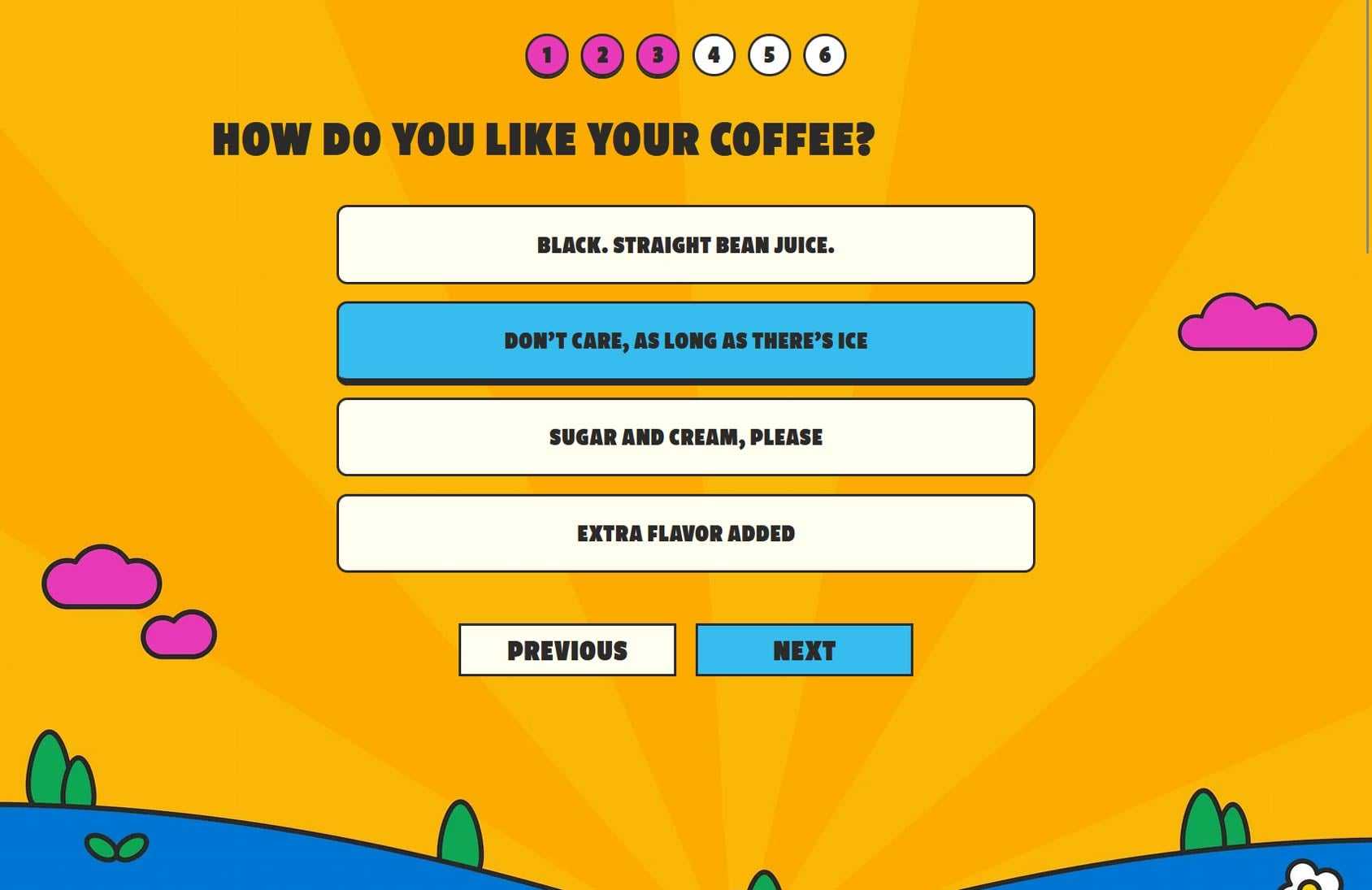 Top of the Mornin' eCommerce Coffee Selector Quiz