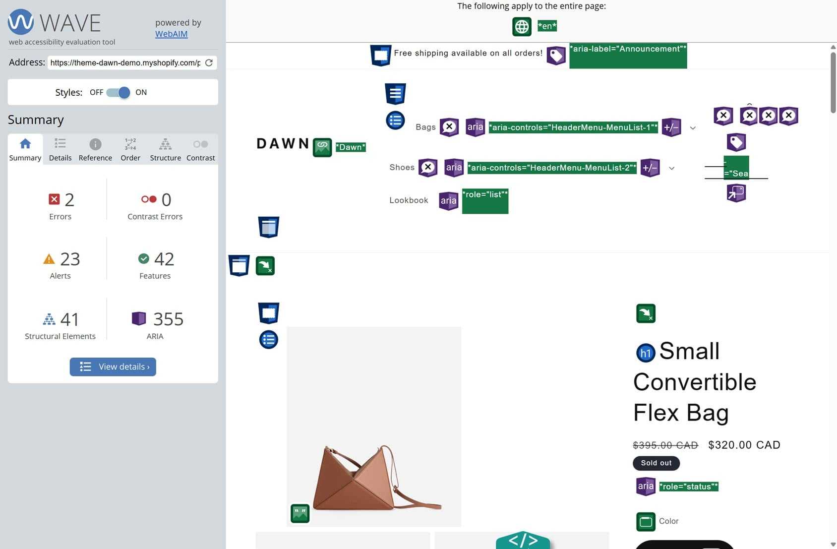 Wave Accessibility Tool