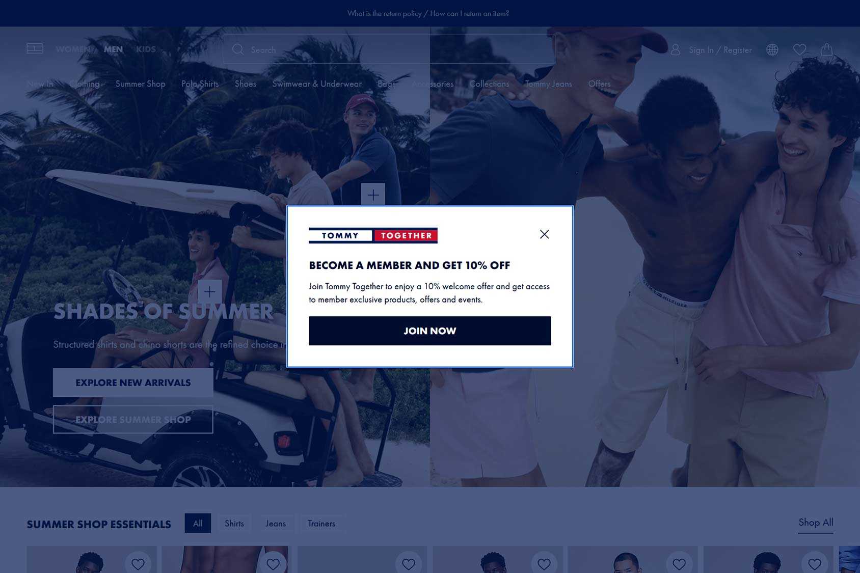 Money-Off Popup Example