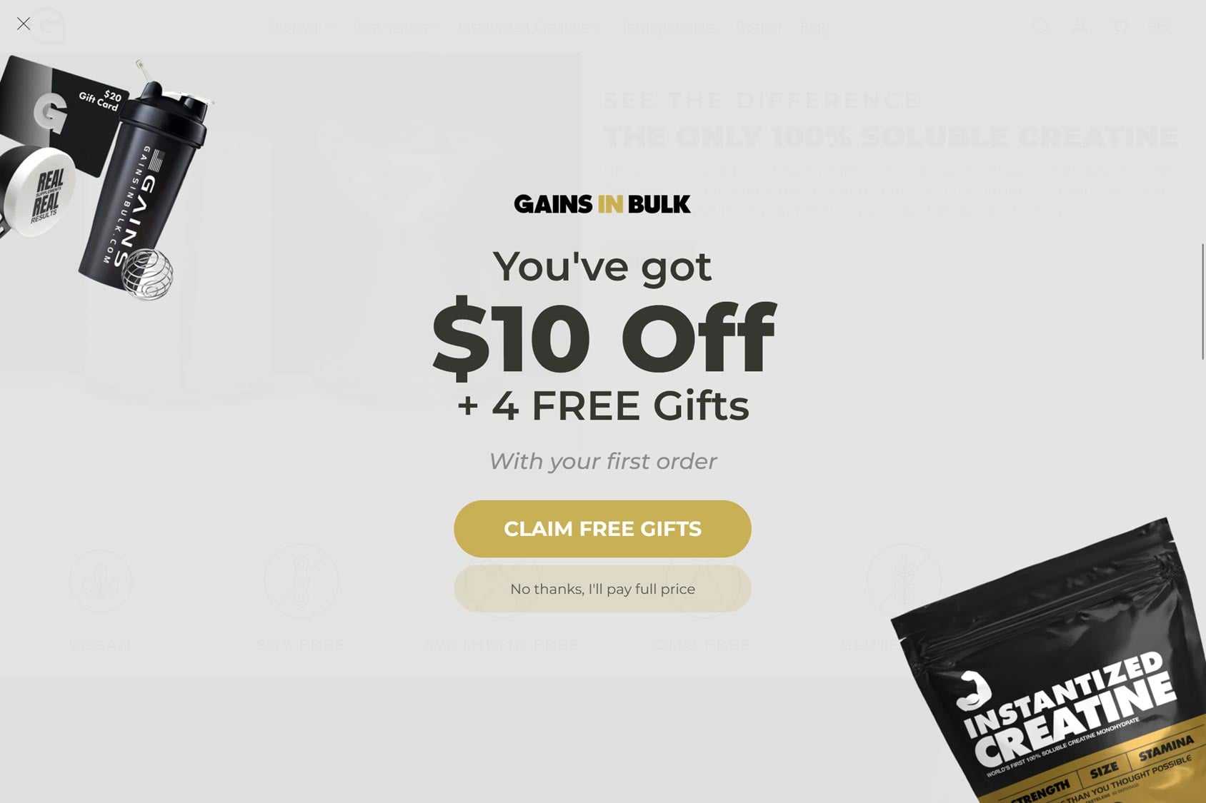 Full Screen Welcome Mat Popup