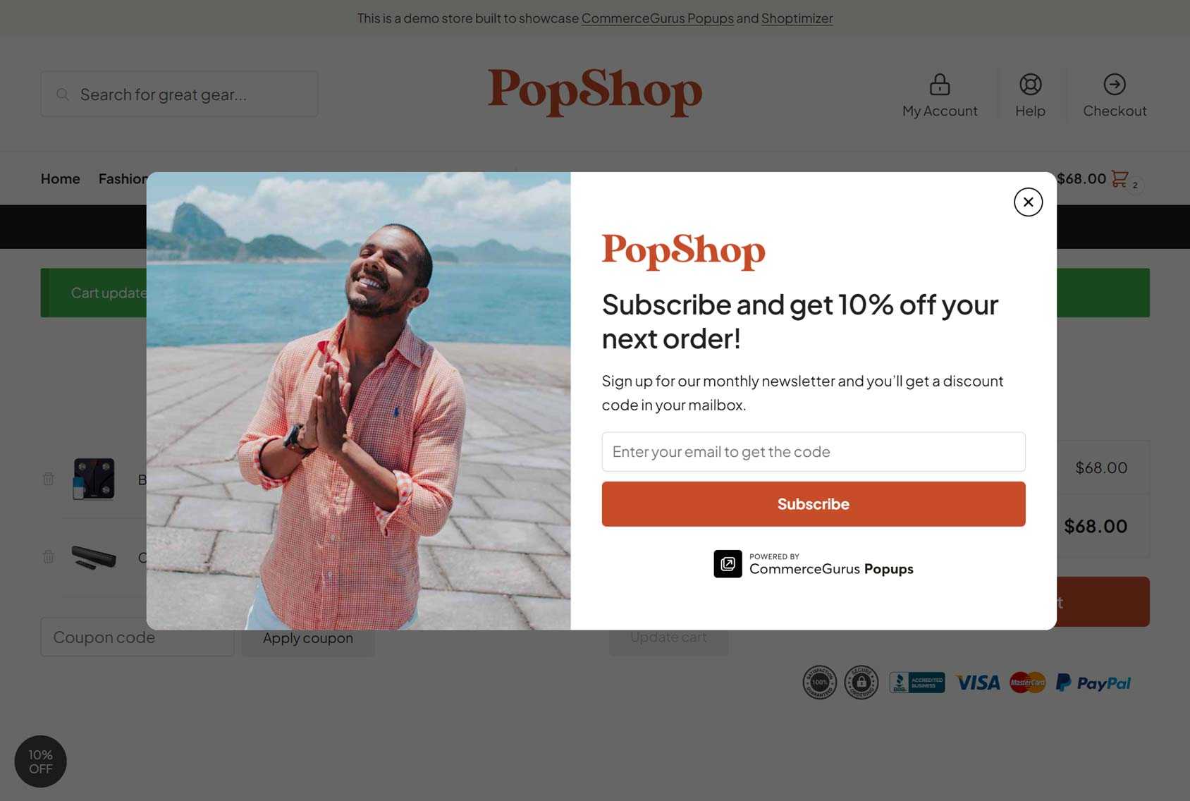 Email Subscription Promo Code Idea