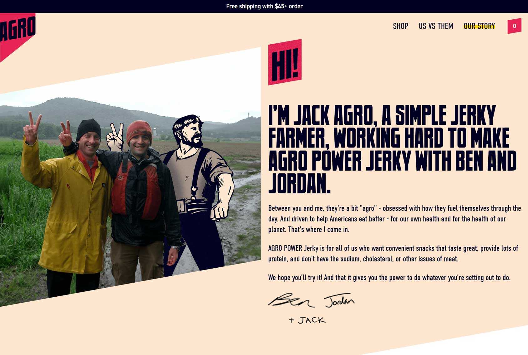 Agro About Us Page Example