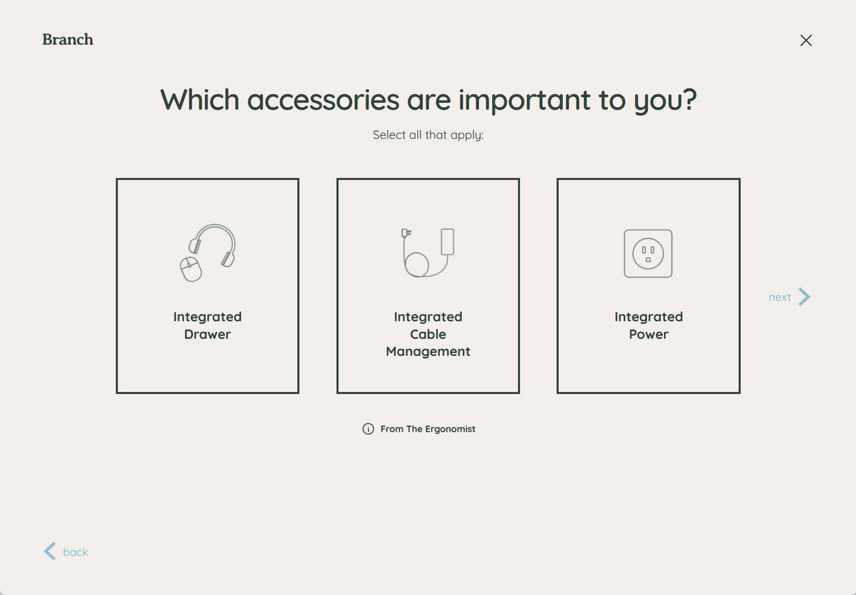 Branch eCommerce Product Recommendation Quiz