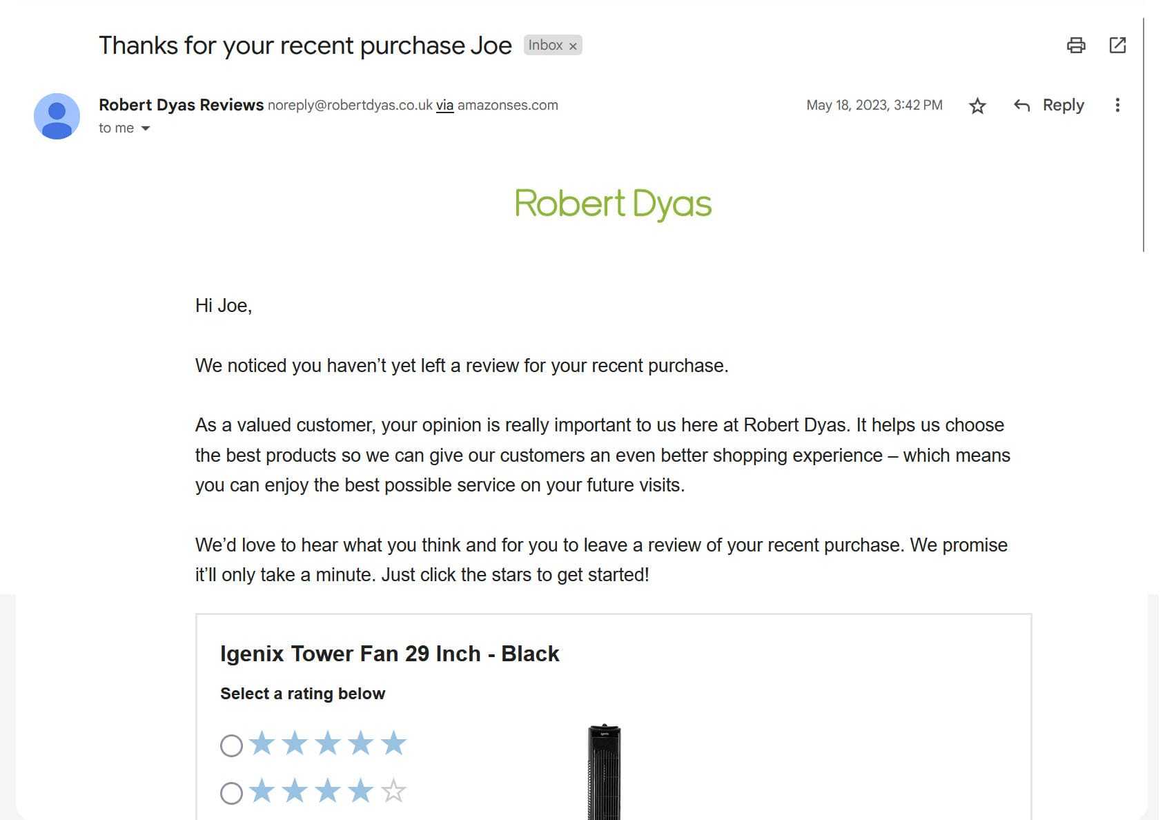 Example of an Email Follow Up