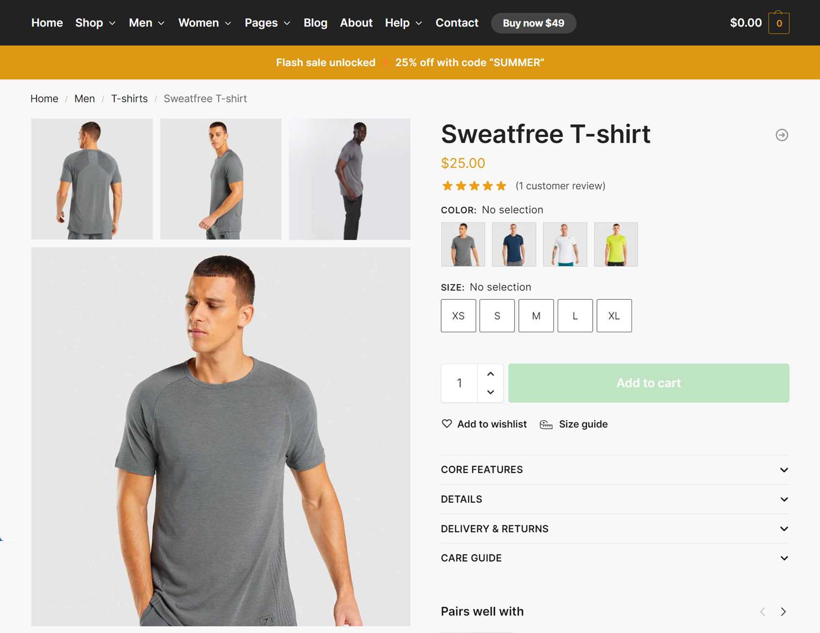 Single Product Page