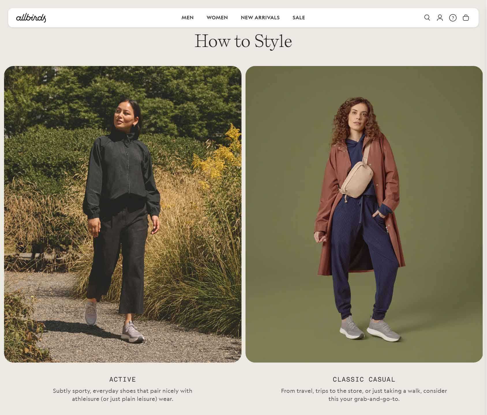 Allbirds eCommerce Store Example