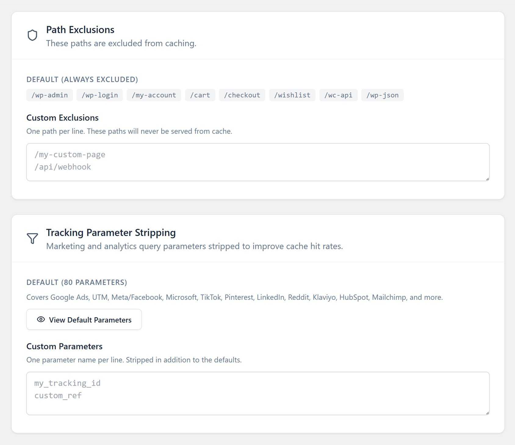 eCommerce Cache Rules