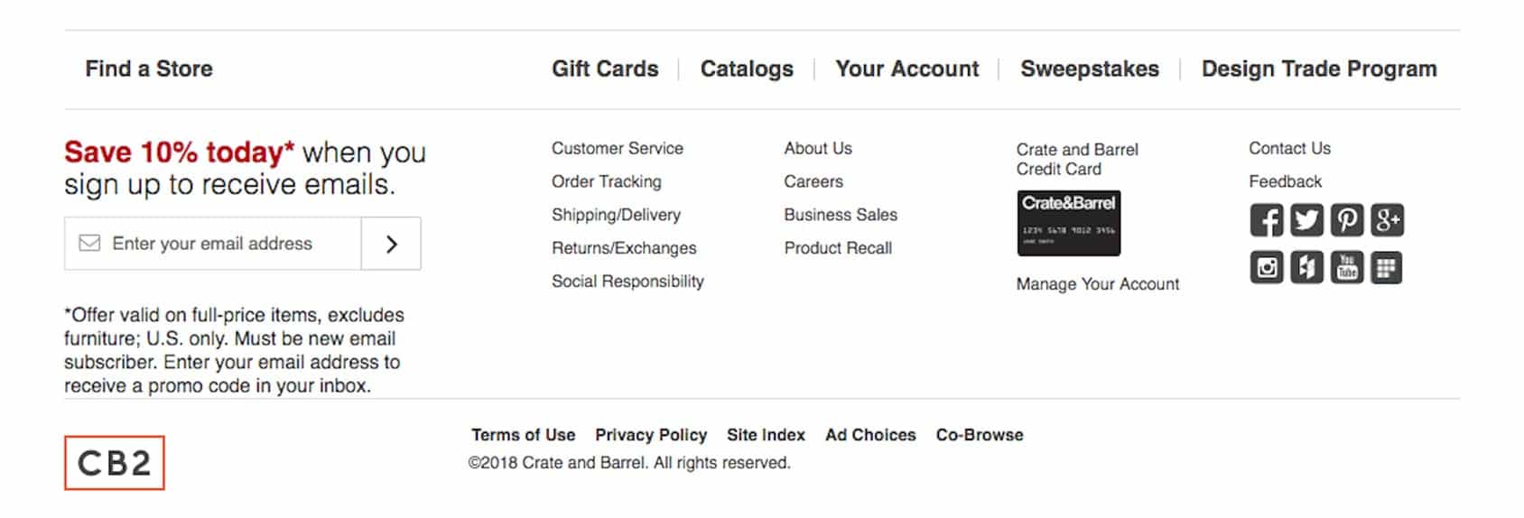 Email Sign Up eCommerce Order Confirmation Page Example 