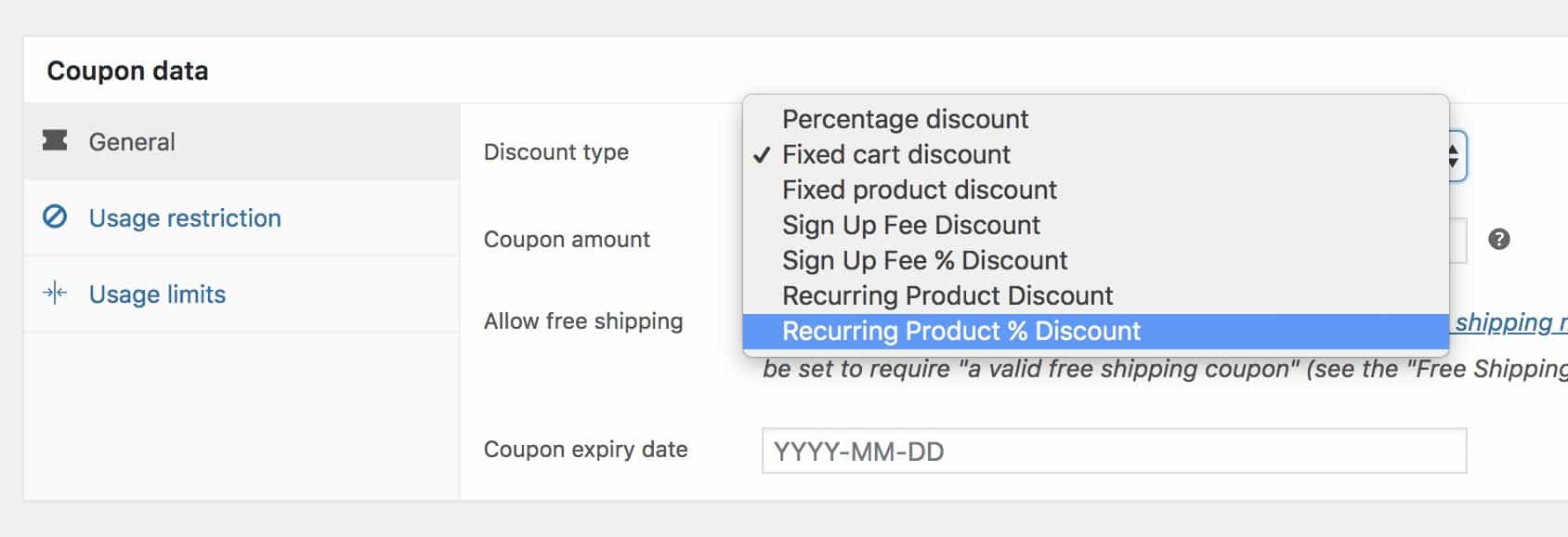 You can create a discount coupon based on a subscription