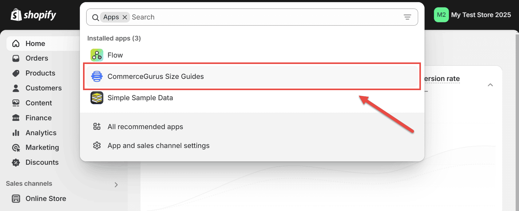 Select the App