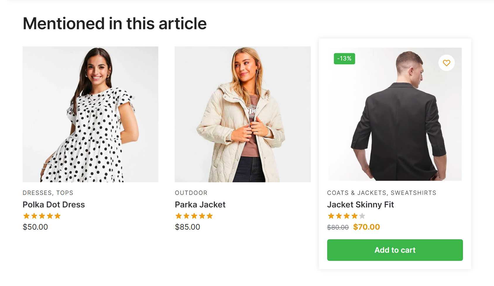 Shoptimizer Product Display Example