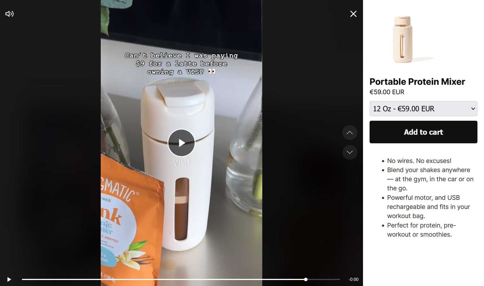 Shopify Shoppable Video App Example 