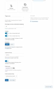 On Scroll Trigger Settings