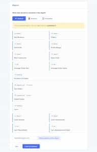 Custom report data