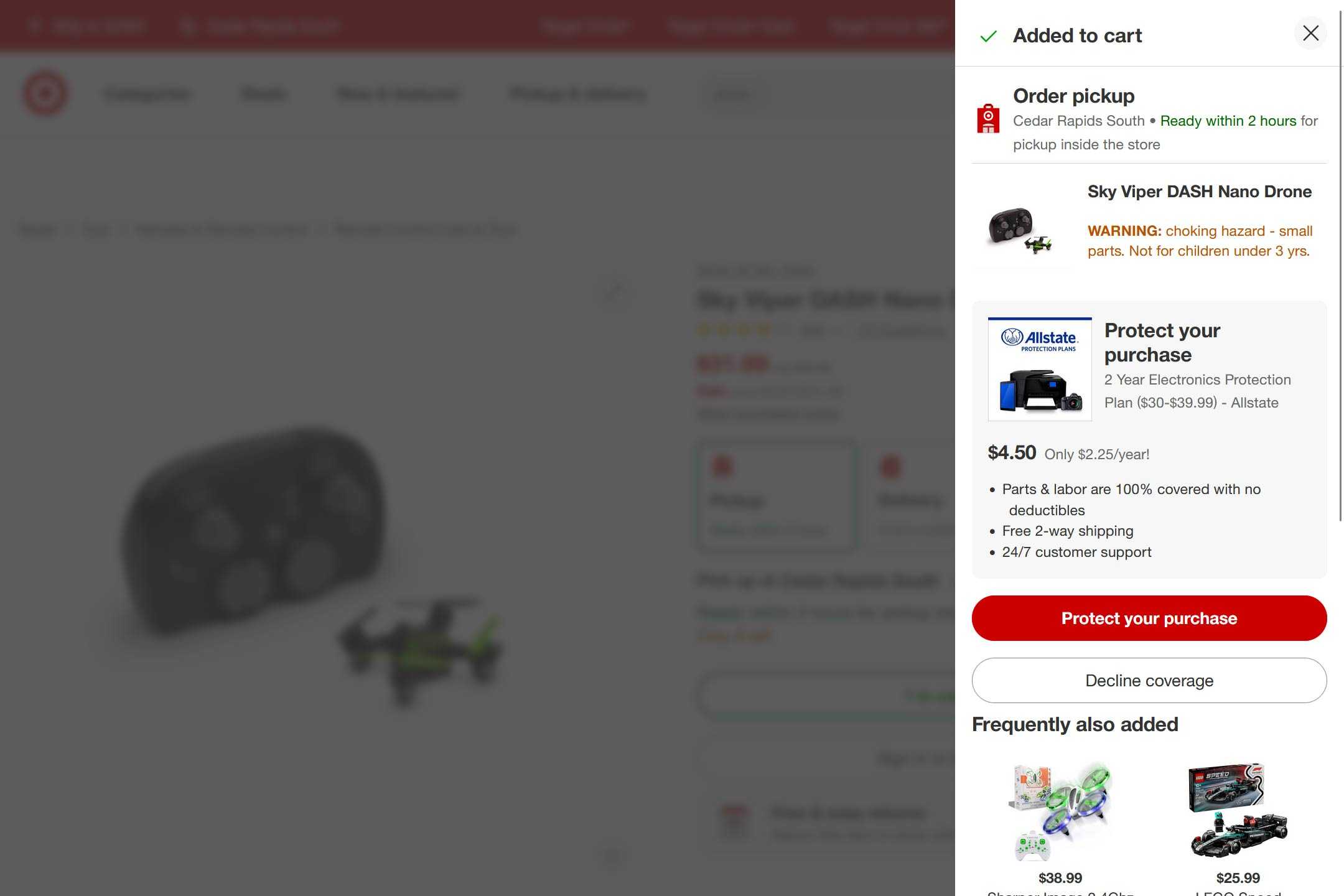 Target Cart Drawer Example