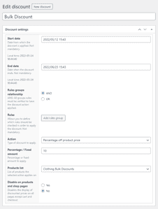 Create bulk discounts in WooCommerce