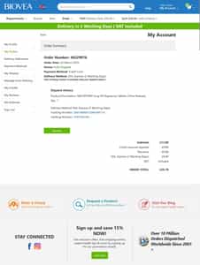 Biovea Post Purchase Page Example