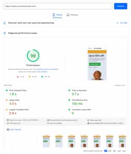Google PageSpeed Insights mobile score