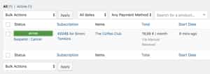 WooCommerce subscriptions information for store owners