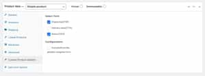 Product data screen