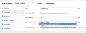 You can switch on backorders at a product level and alert customers that it is the case