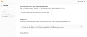 Cloudflare API Token Creation