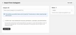 Import Shoppable Videos from Instagram to Shopify