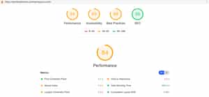 Google Lighthouse report