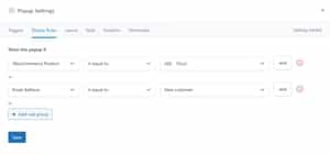 Customer Status Display Rule