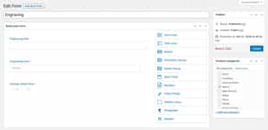 Product form settings