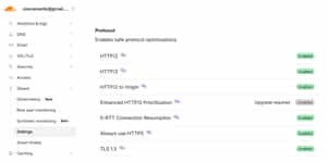 Cloudflare Protocol Settings