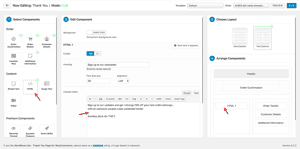 Adding a Sign up to Newsletter feature to the thank you page