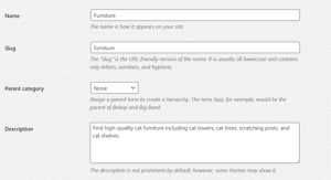 WooCommerce product category description