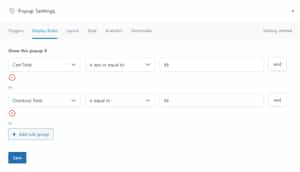 eCommerce Popups Guide - Display Rules