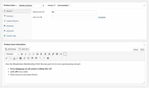 Setting up the Membership product to sell on our store